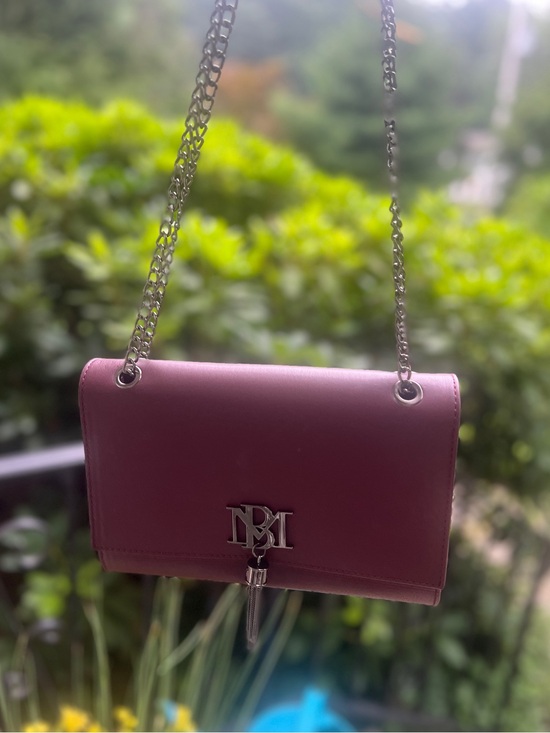 Badgley Mischka Handbags - Badgley Mischka Metal Fringe Crossbody in Wine